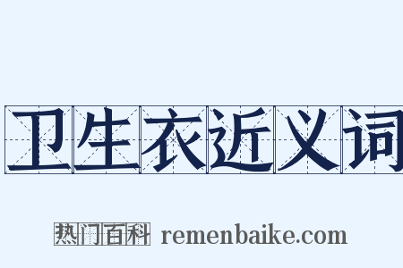 卫生衣近义词是什么意思的图片